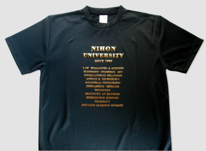 日大グッズ　ウェア　NIHON UNIVERSITYTシャツ　ゴールド