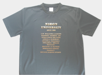 日大グッズ　ウェア　NIHON UNIVERSITYTシャツ　ゴールド